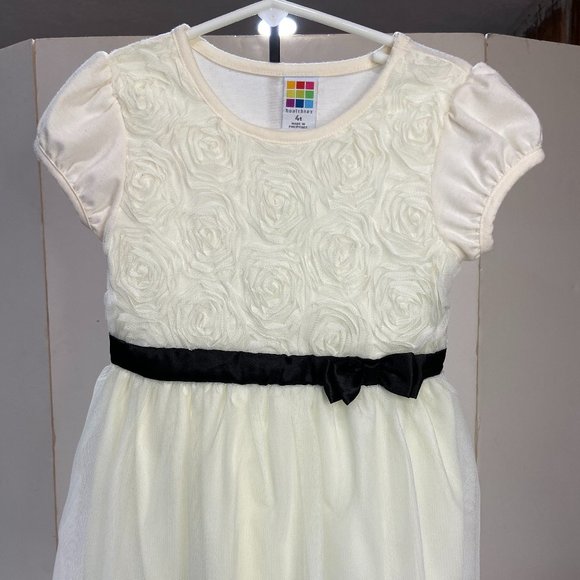 Healthtex Cream and Black toddler Tulle dress size 4T - Picture 2 of 5